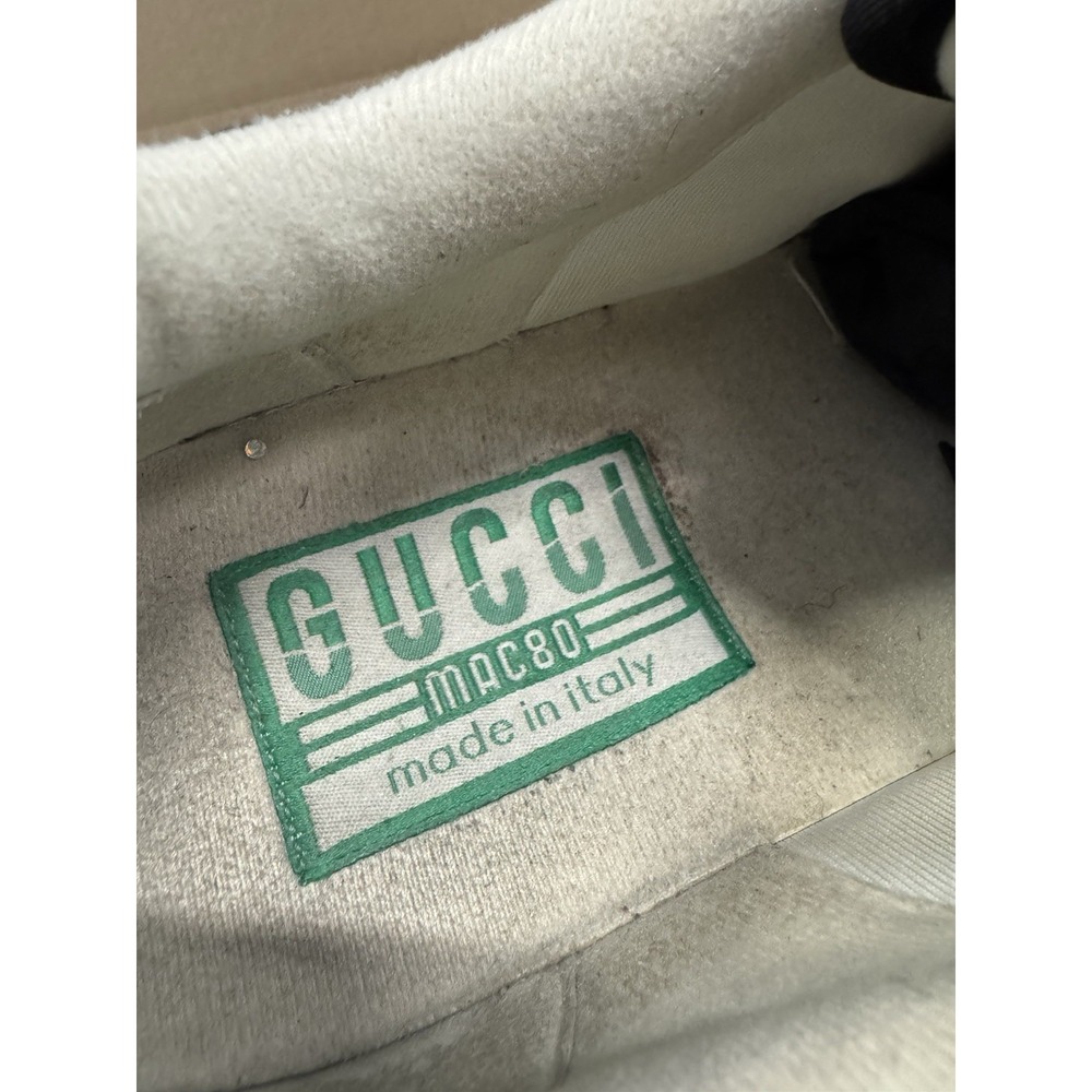 Size 11 - Gucci MAC80 Sneaker Off White Black Low Top - Picture 10 of 10